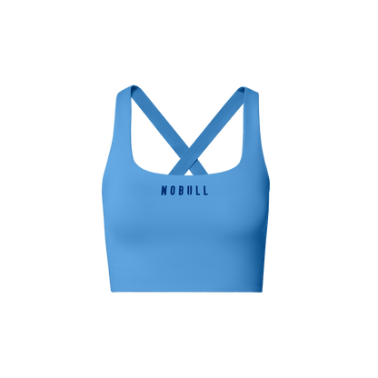 Light Blue NOBULL Drive Longline Sports Bra