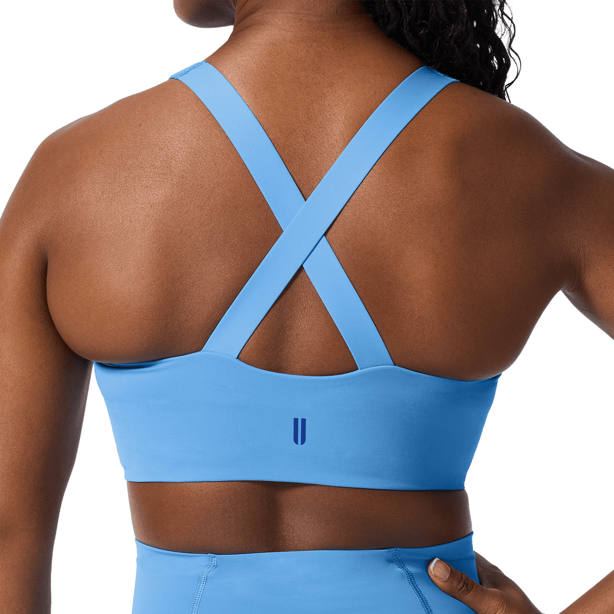 Light Blue NOBULL Drive Longline Sports Bra