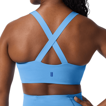 Light Blue NOBULL Drive Longline Sports Bra