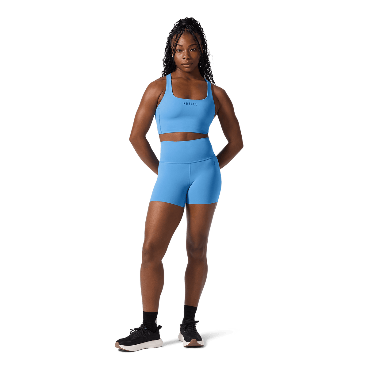 Light Blue NOBULL Drive Longline Sports Bra
