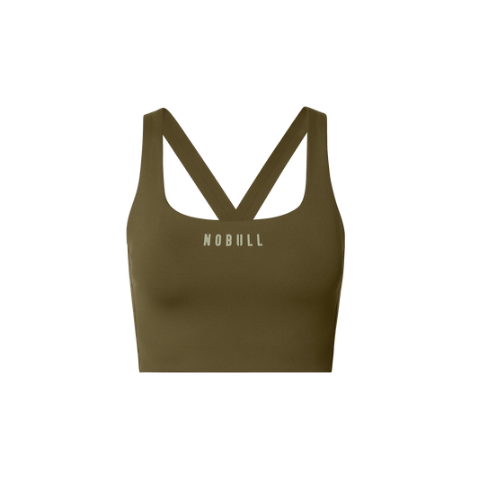 Tactical Green NOBULL Drive Longline Sports Bra