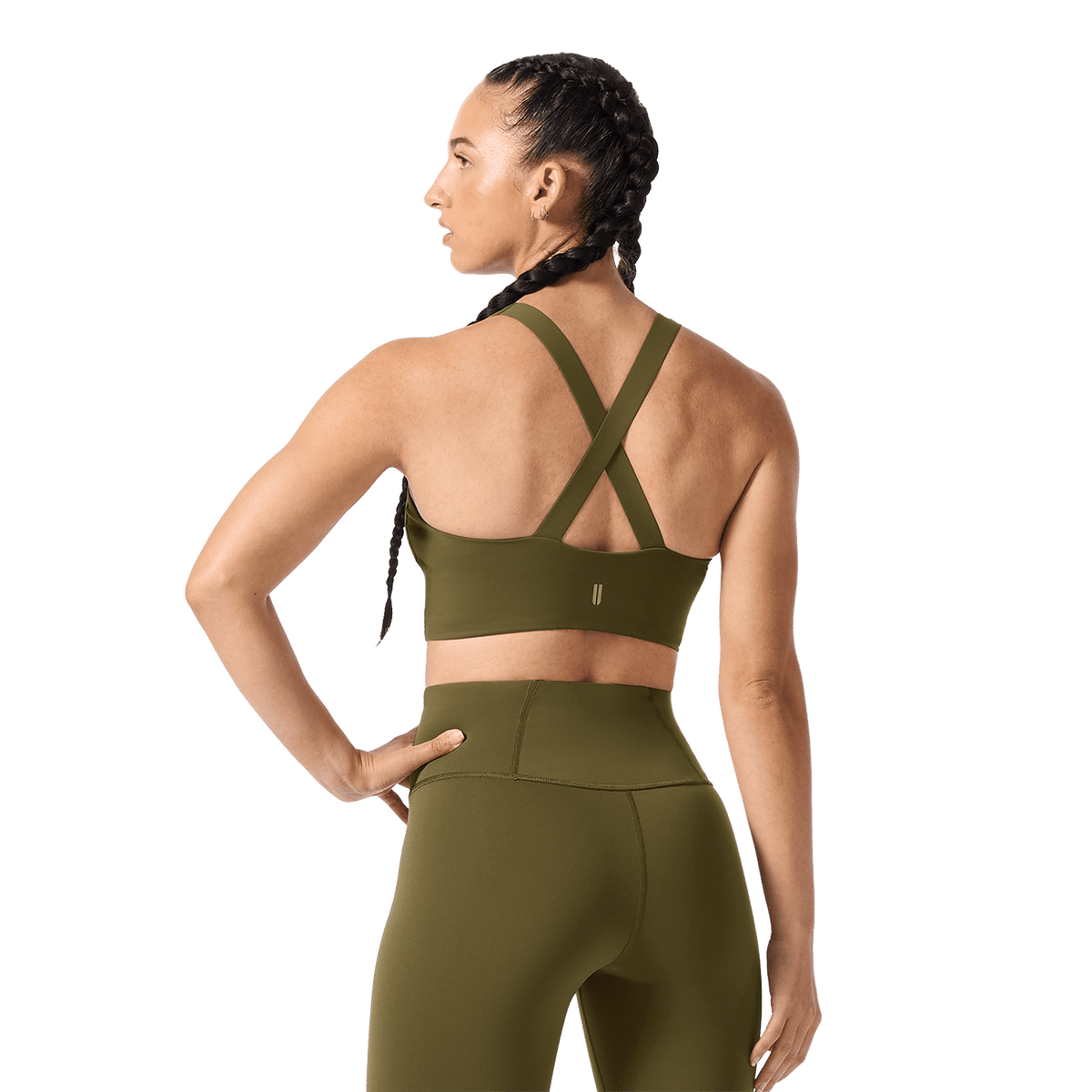 Tactical Green NOBULL Drive Longline Sports Bra