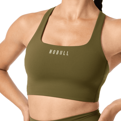 Tactical Green NOBULL Drive Longline Sports Bra