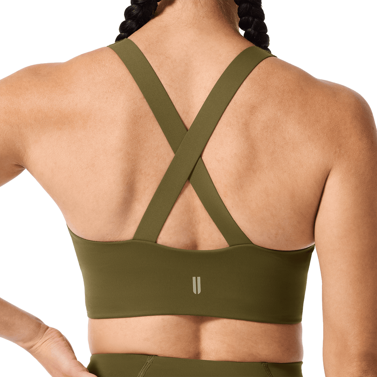 Tactical Green NOBULL Drive Longline Sports Bra