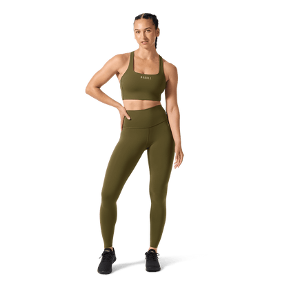 Tactical Green NOBULL Drive Longline Sports Bra