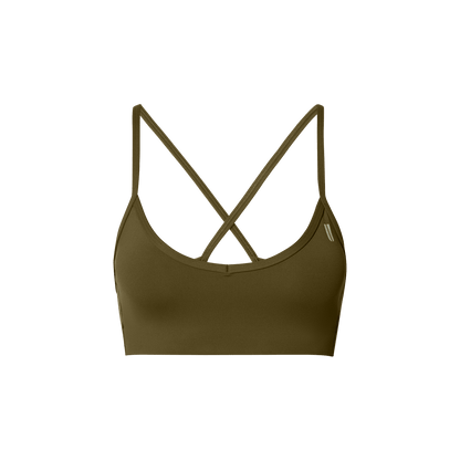 Tactical Green Drive Thin Strap Sports Bra