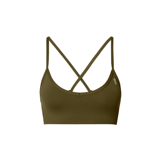 Tactical Green Drive Thin Strap Sports Bra