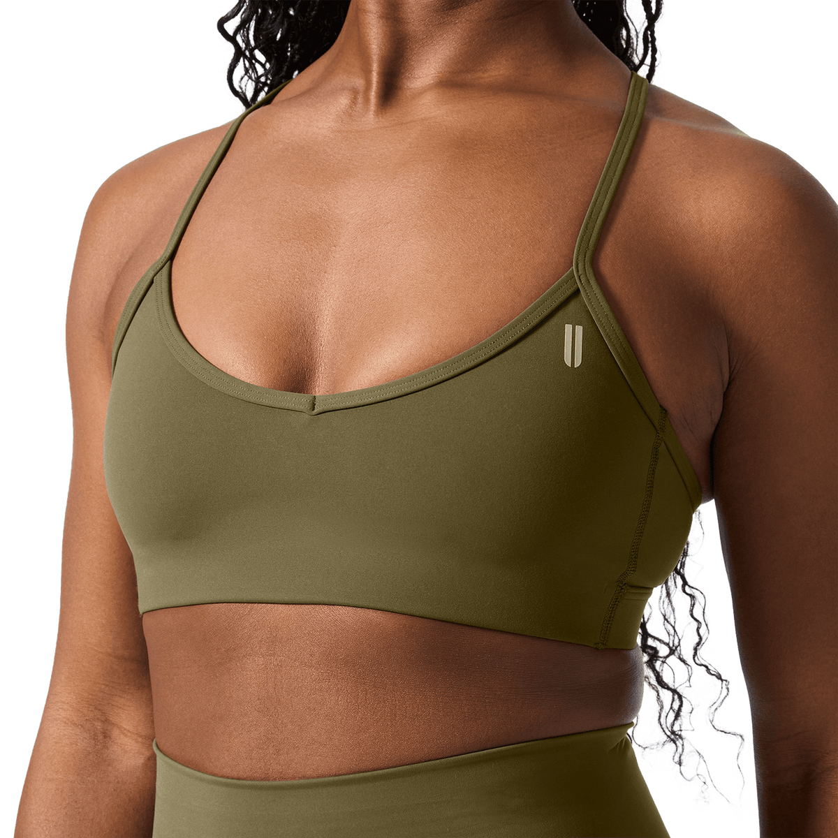 Tactical Green Drive Thin Strap Sports Bra