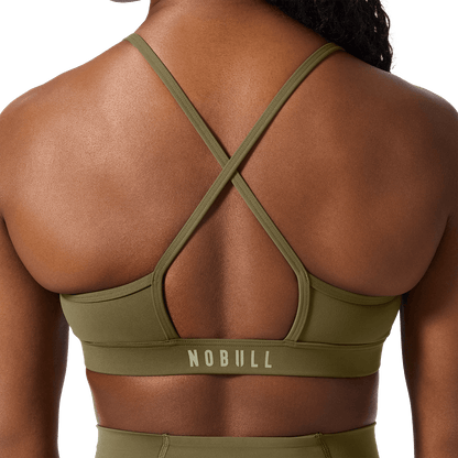 Tactical Green Drive Thin Strap Sports Bra