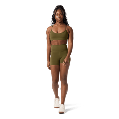 Tactical Green Drive Thin Strap Sports Bra