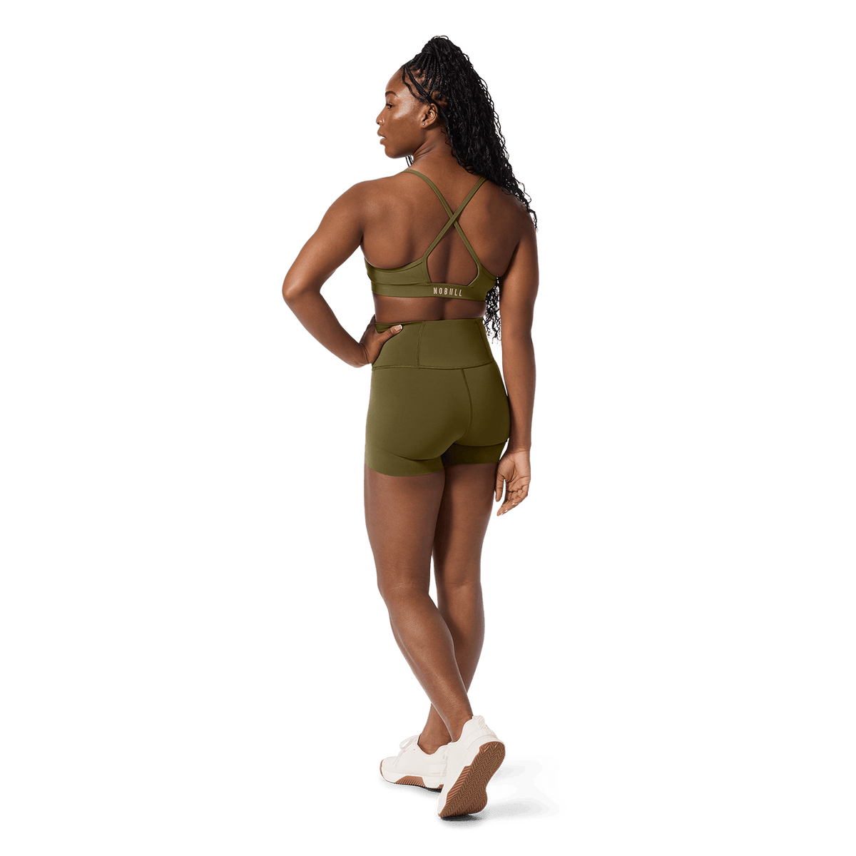 Tactical Green Drive Thin Strap Sports Bra