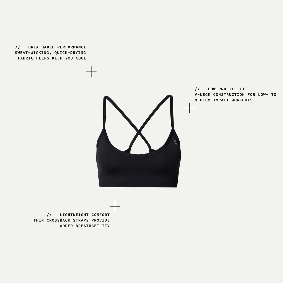 Tactical Green Drive Thin Strap Sports Bra