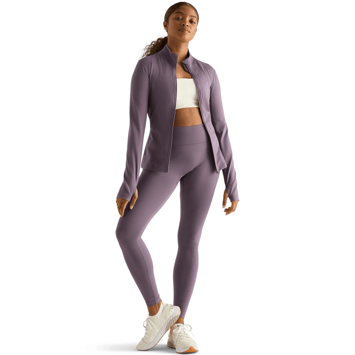 Women's Black Plum 28" High-Rise Matte Leggings