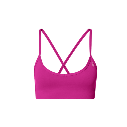Vivid Fuchsia Drive Thin Strap Sports Bra