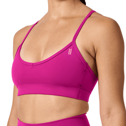 Vivid Fuchsia Drive Thin Strap Sports Bra