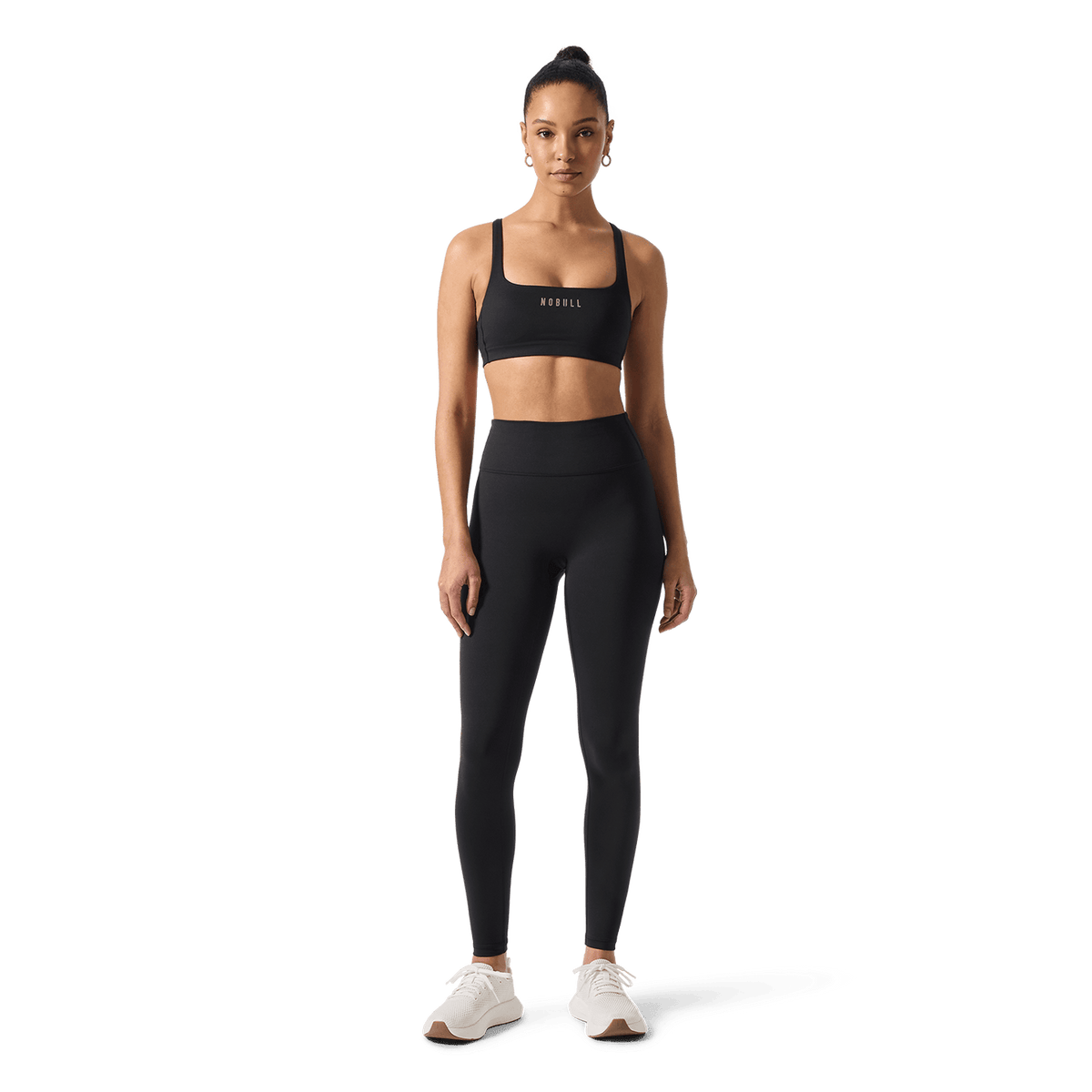 Women's Black U High-Rise Matte Tights