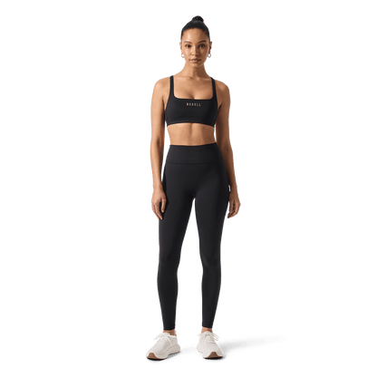 Women's Black U High-Rise Matte Tights