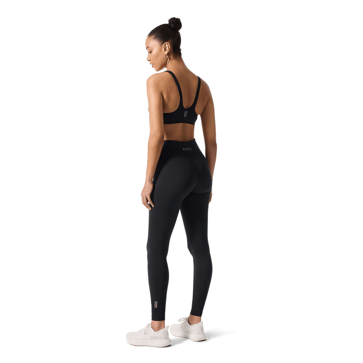 Women's Black U High-Rise Matte Tights