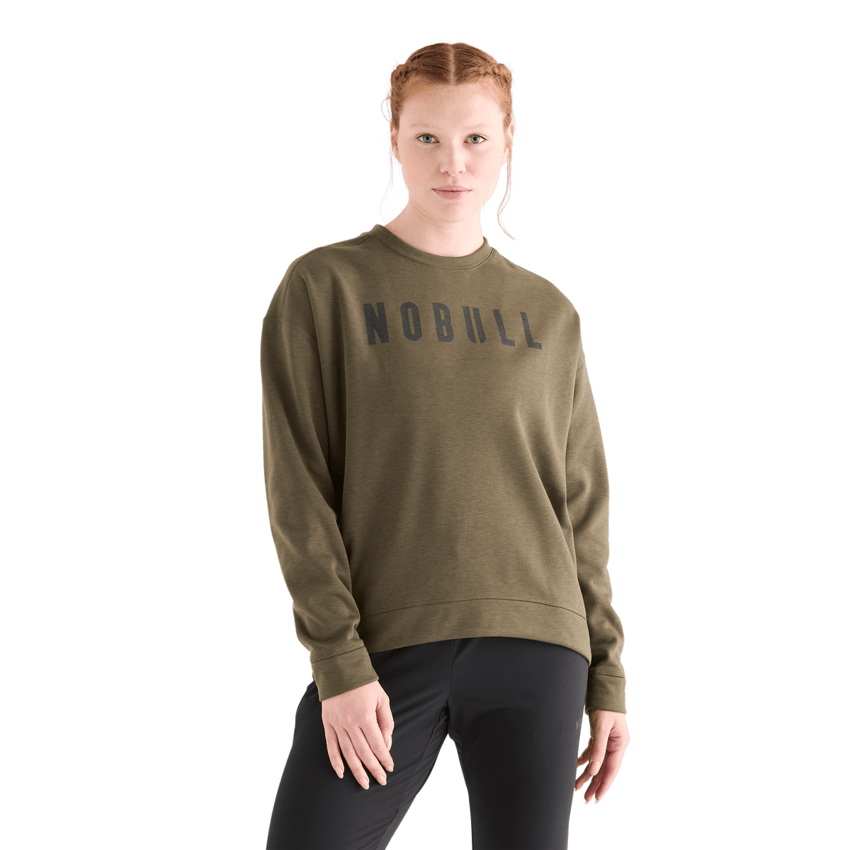 Women's Army Green NOBULL Crew Sweatshirt