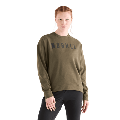 Women's Army Green NOBULL Crew Sweatshirt