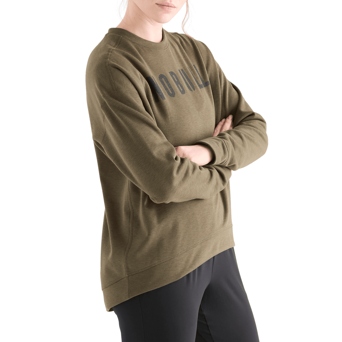 Women's Army Green NOBULL Crew Sweatshirt