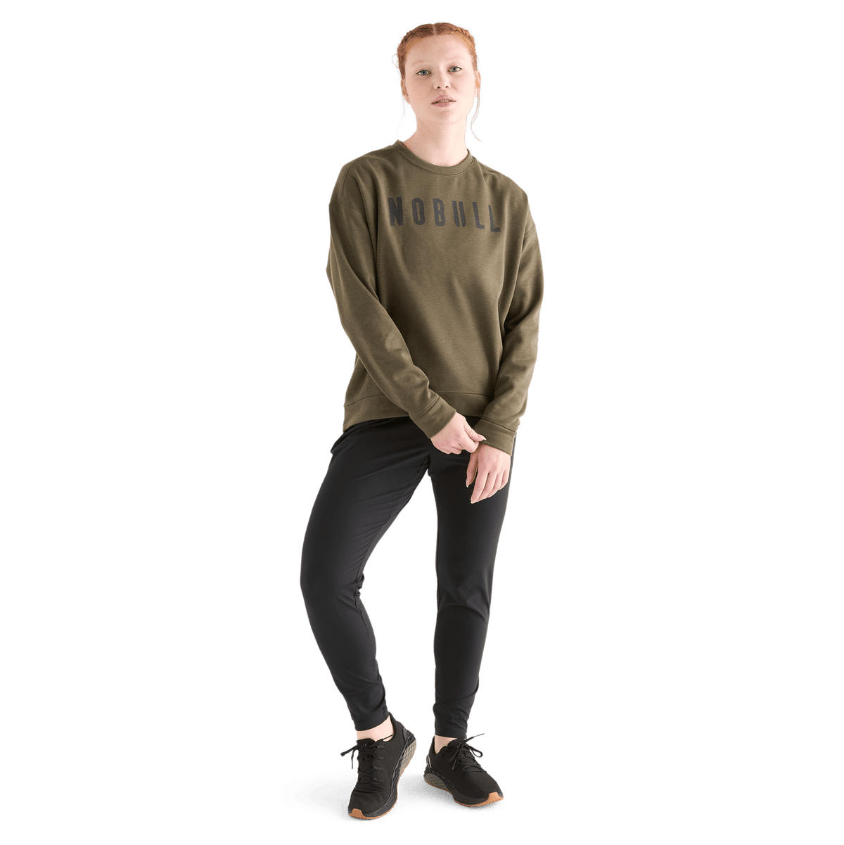 Women's Army Green NOBULL Crew Sweatshirt