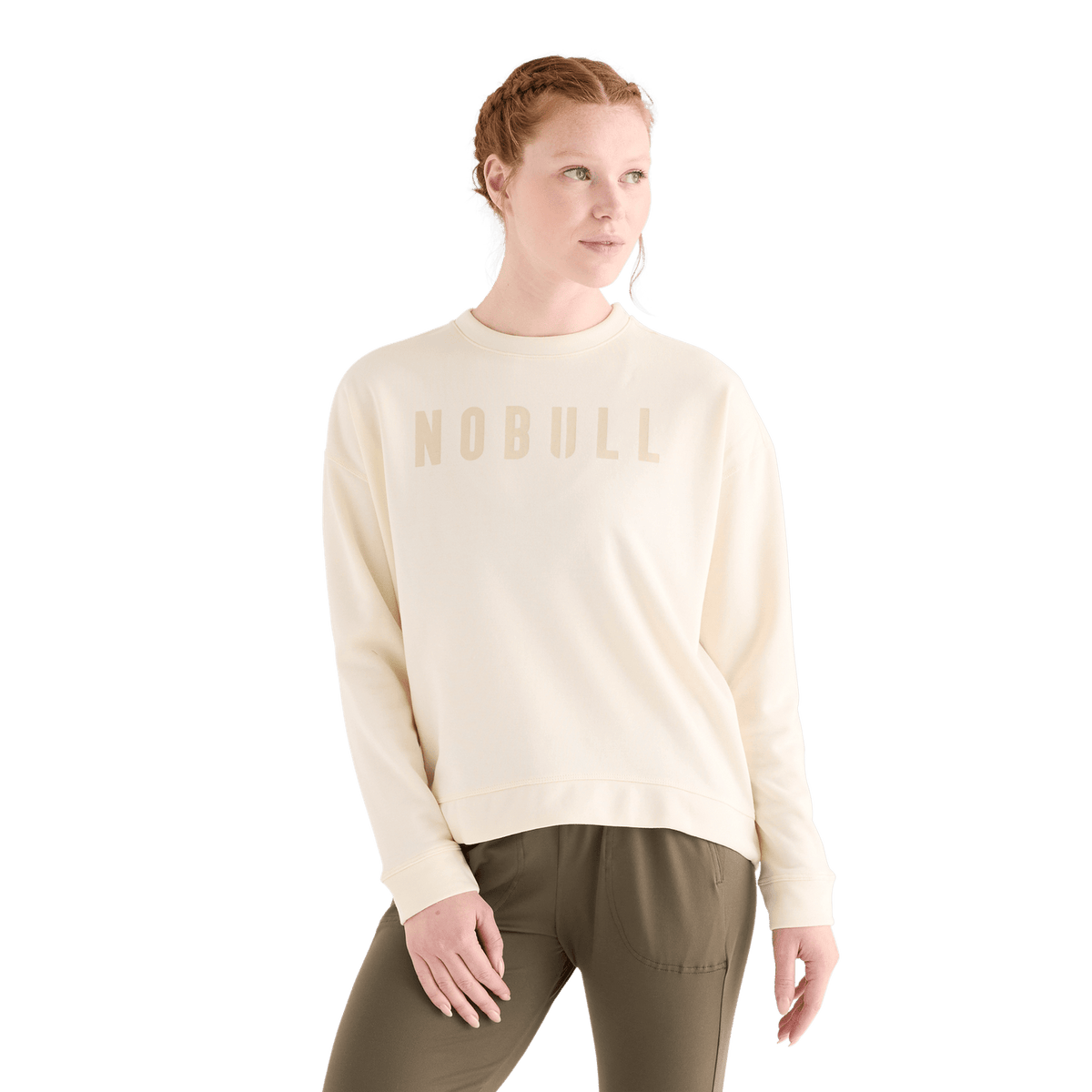 Women's Ivory NOBULL Crew Sweatshirt