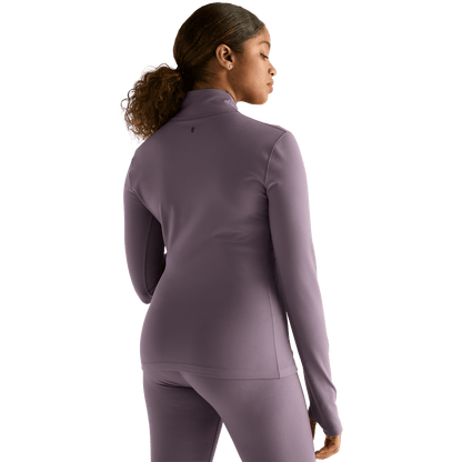 Women's Black Plum Matte Zip-Up Jacket