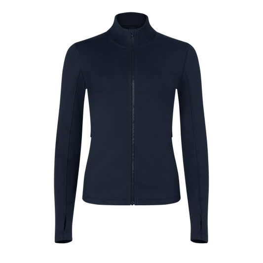 Women's Night Navy Matte Zip-Up Jacket