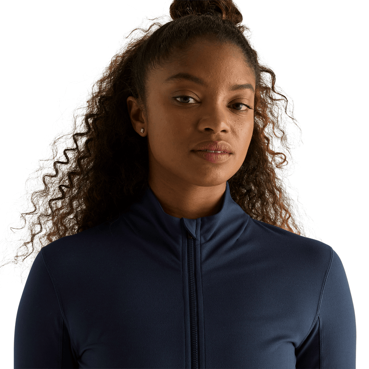 Women's Night Navy Matte Zip-Up Jacket