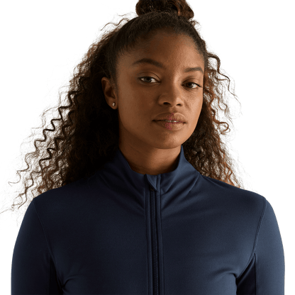 Women's Night Navy Matte Zip-Up Jacket