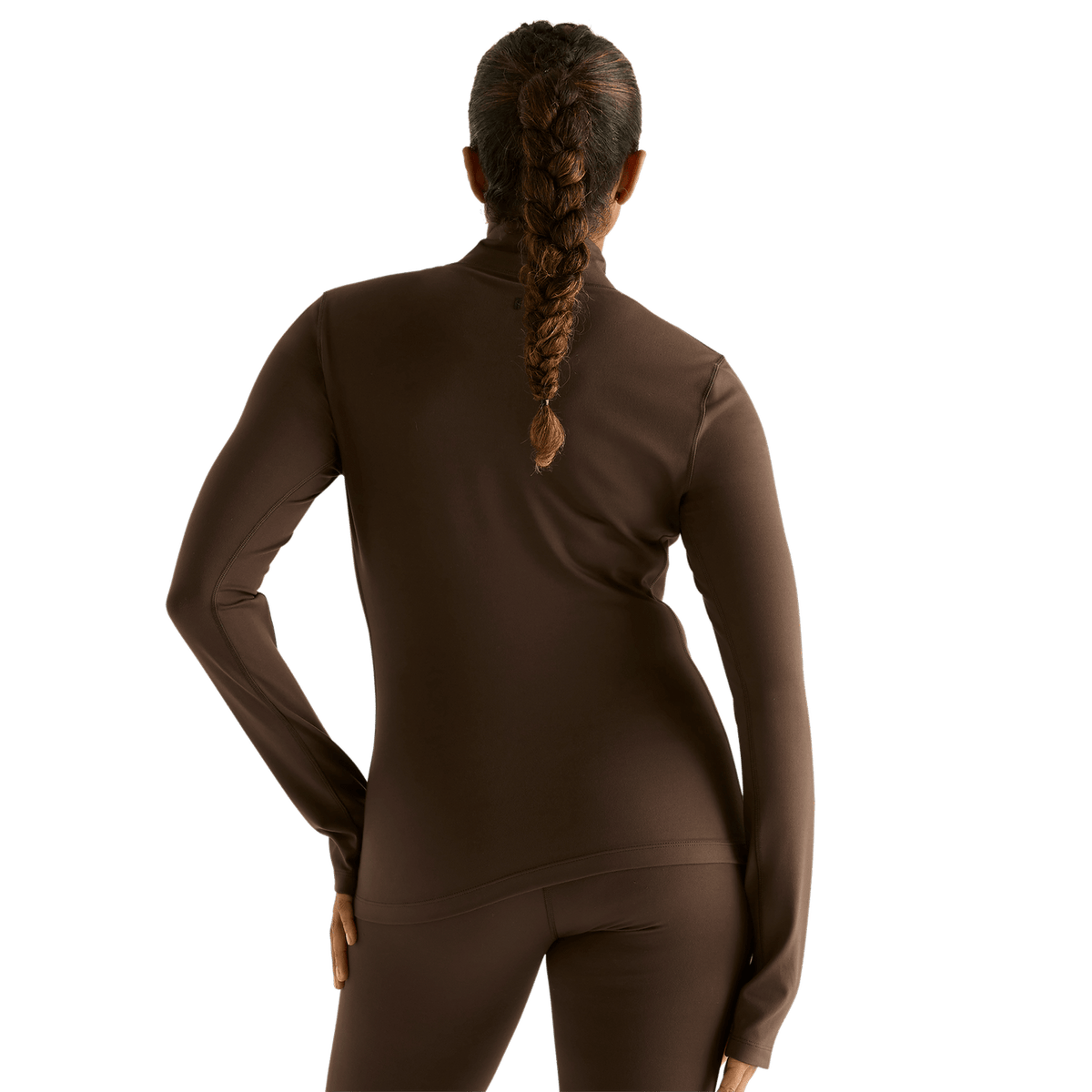 Women's Chocolate Matte Zip-Up Jacket