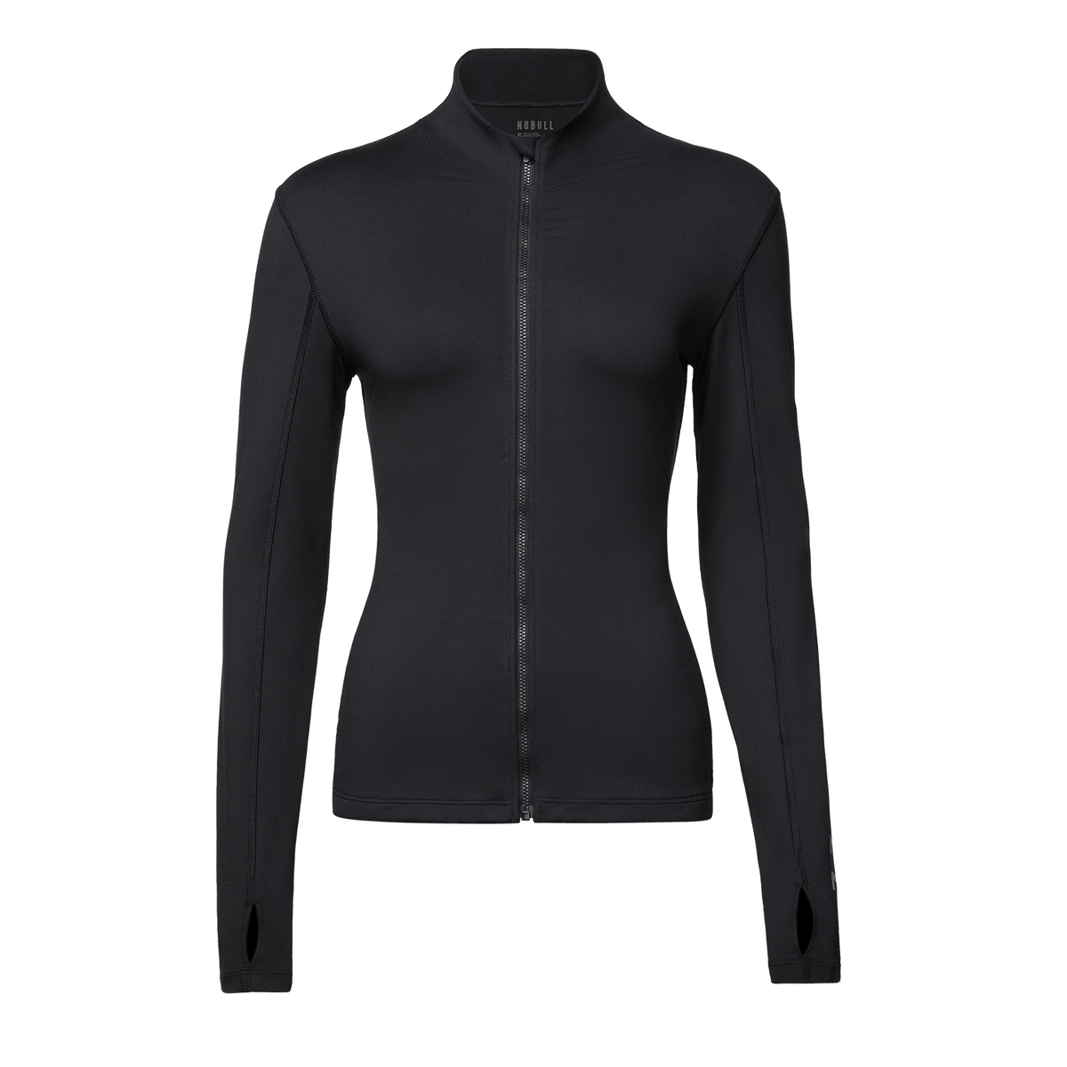 Women's Black NOBULL Matte Zip-Up Jacket