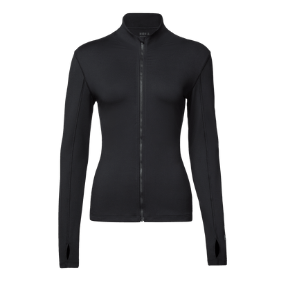 Women's Black NOBULL Matte Zip-Up Jacket