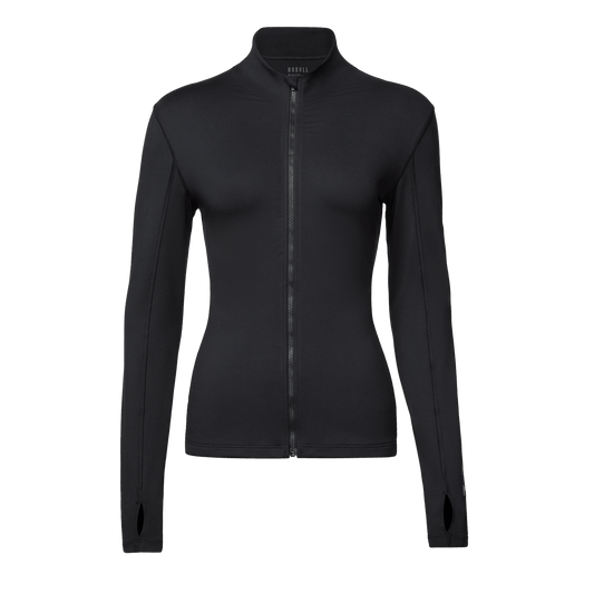 Women's Black NOBULL Matte Zip-Up Jacket