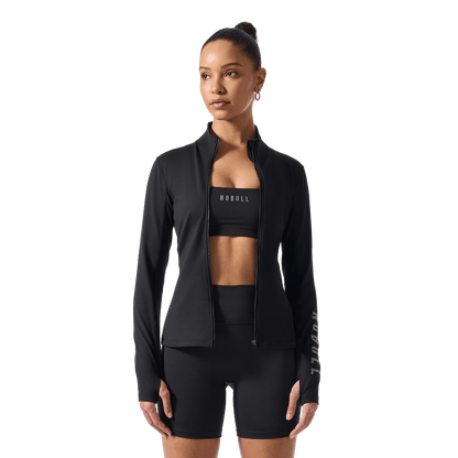 Women's Black NOBULL Matte Zip-Up Jacket
