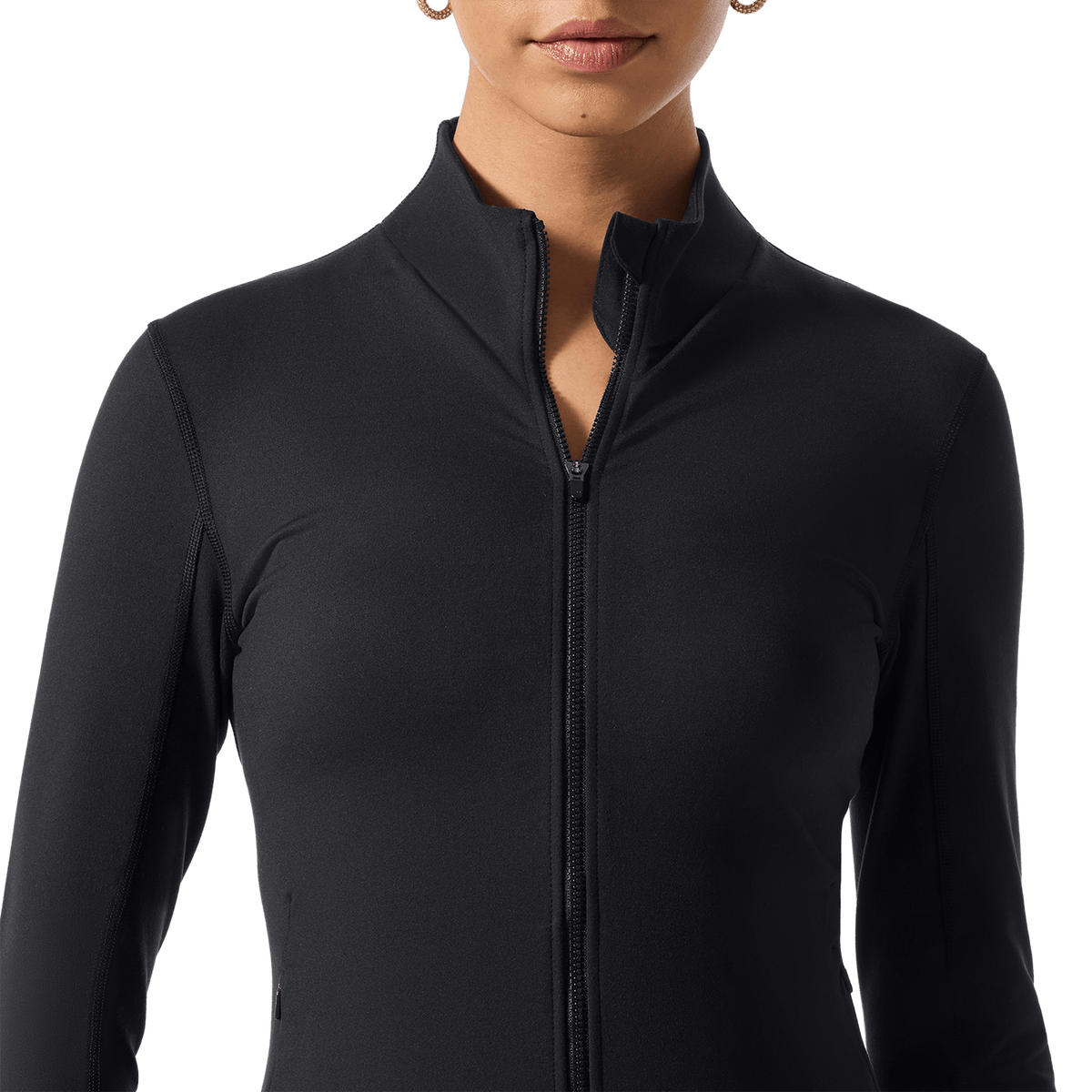 Women's Black NOBULL Matte Zip-Up Jacket