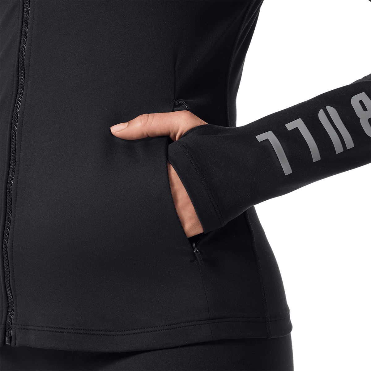 Women's Black NOBULL Matte Zip-Up Jacket