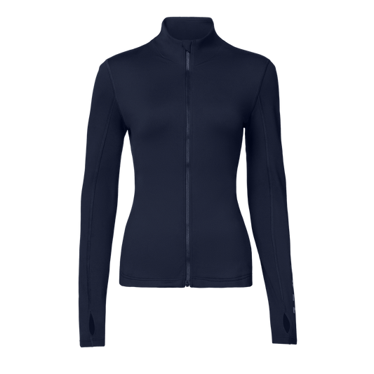 Women's Night Navy NOBULL Matte Zip-Up Jacket