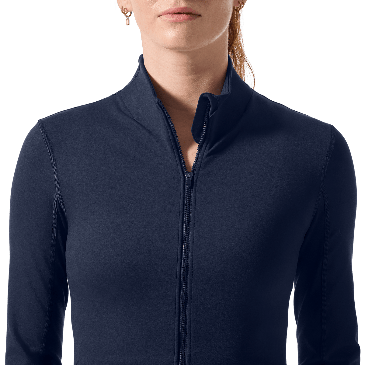 Women's Night Navy NOBULL Matte Zip-Up Jacket