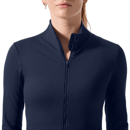 Women's Night Navy NOBULL Matte Zip-Up Jacket
