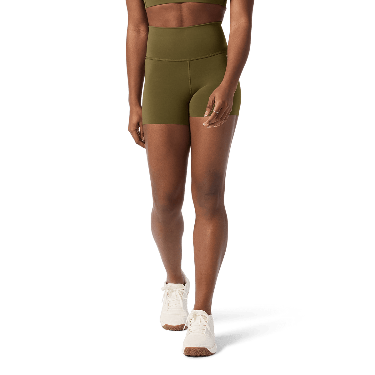 Women's Tactical Green High-Rise Drive Short 4"