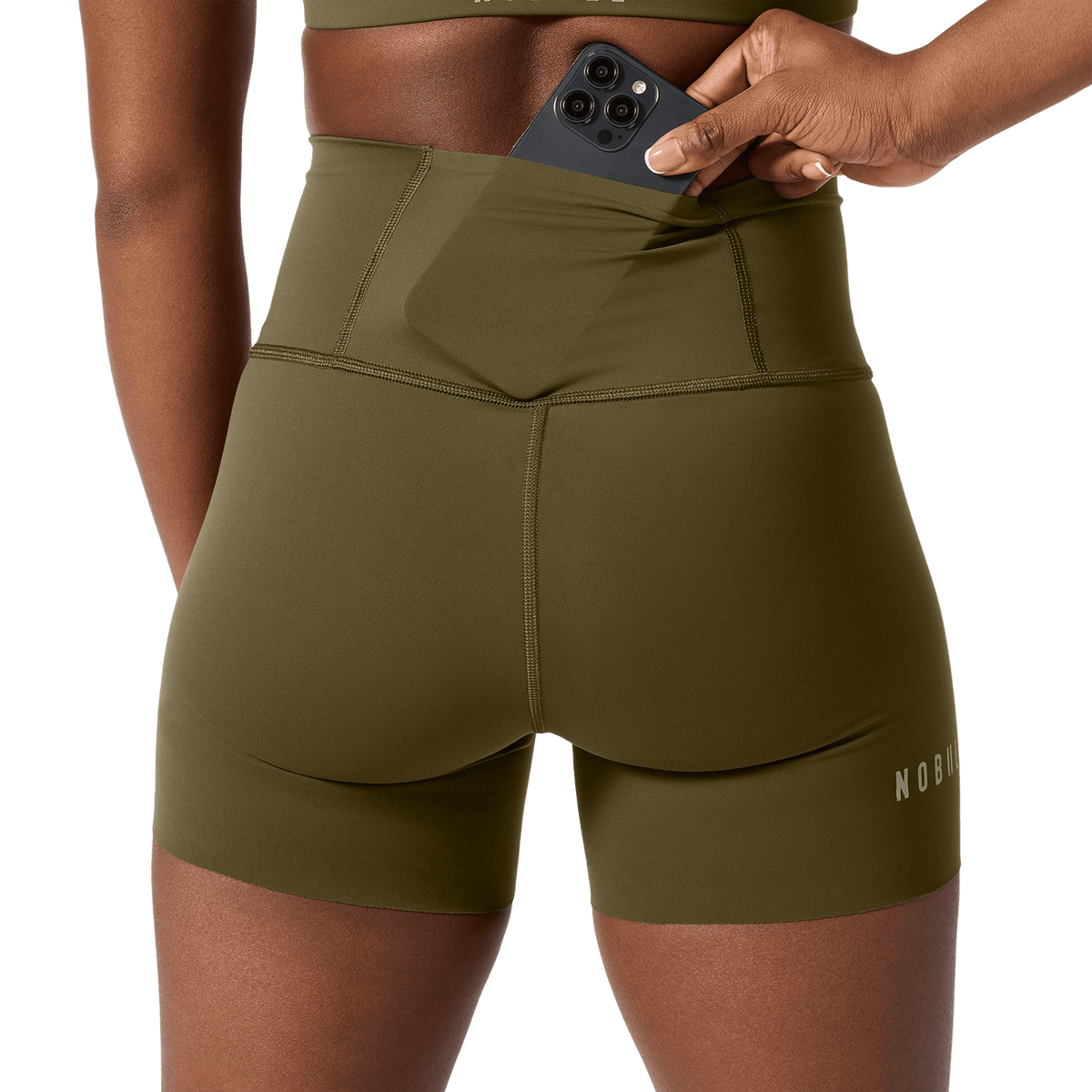 Women's Tactical Green High-Rise Drive Short 4"