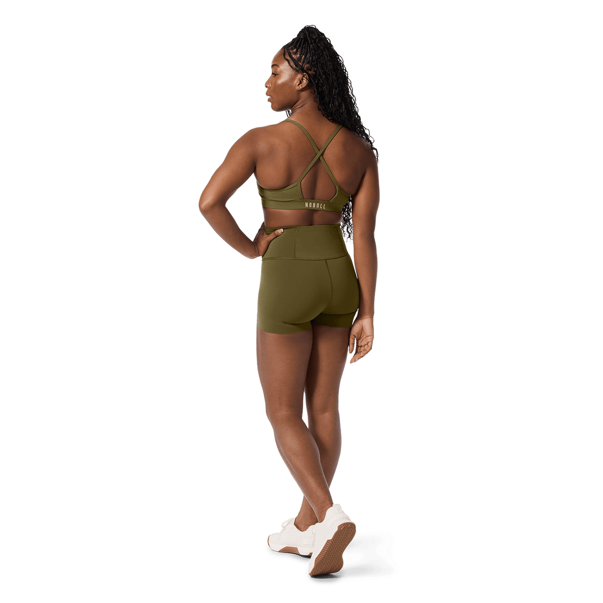 Women's Tactical Green High-Rise Drive Short 4"