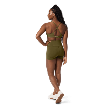 Women's Tactical Green High-Rise Drive Short 4"
