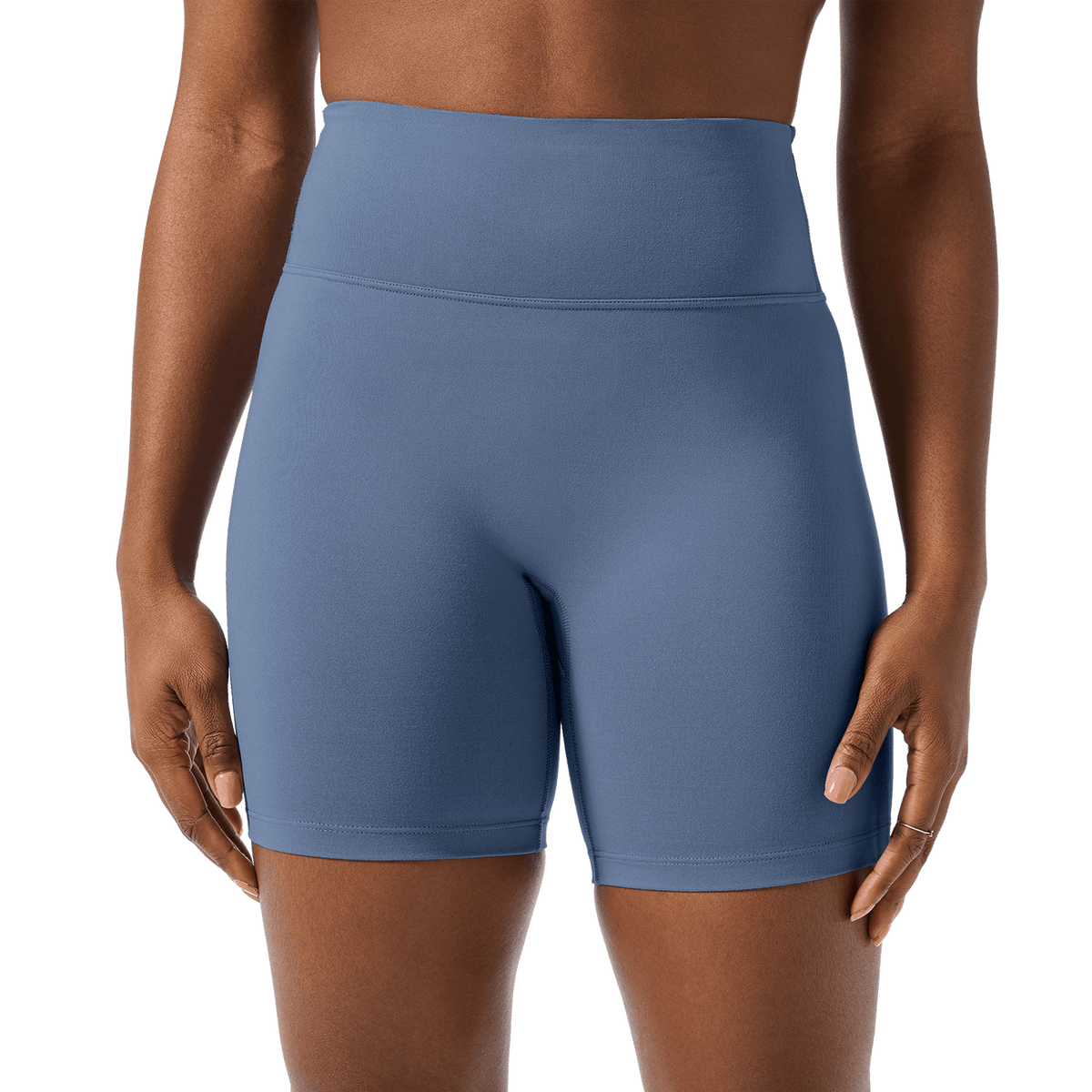 Women's Dusty Blue U High-Rise Matte Short 6"