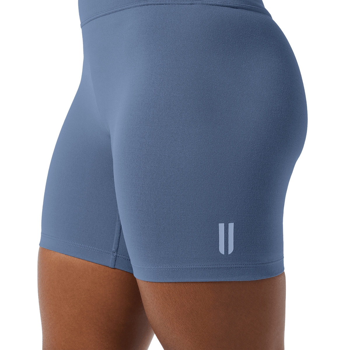 Women's Dusty Blue U High-Rise Matte Short 6"