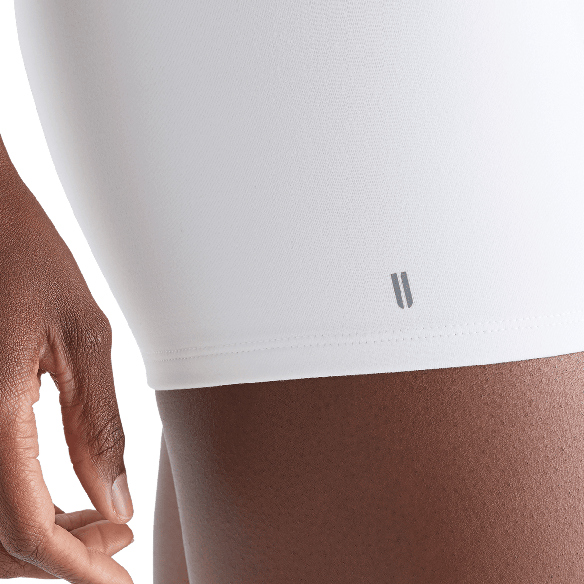 Women's White 4" High-Rise Matte Short