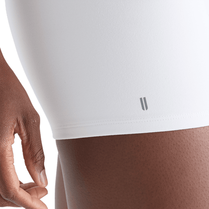 Women's White 4" High-Rise Matte Short