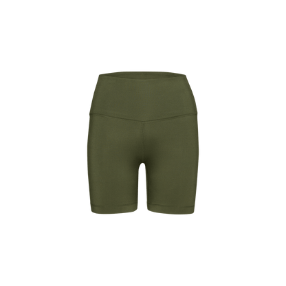 Women's Dark Army 6" High-Rise Matte Short